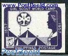 Philippines 1957 Girl Guides Camp 1v Imperforated, Mint NH, Sport - Scouting - Filippijnen