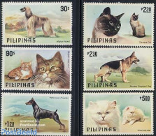Philippines 1979 Cats & Dogs 6v, Mint NH, Nature - Cats - Dogs - Filipinas