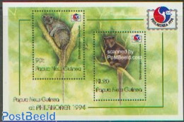 Papua New Guinea 1994 Philakorea S/s, Mint NH, Nature - Animals (others & Mixed) - Philately - Papouasie-Nouvelle-Guinée