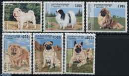 Cambodia 1997 Dogs 6v, Mint NH, Nature - Dogs - Camboya