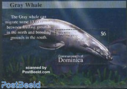 Dominica 2002 Gray Whale S/s, Mint NH, Nature - Sea Mammals - Dominicaanse Republiek