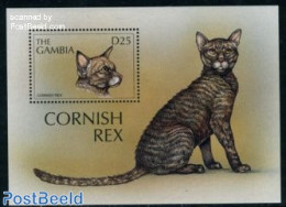 Gambia 1997 Cornish Rex S/s, Mint NH, Nature - Cats - Gambie (...-1964)