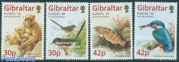 Gibraltar 1999 Europa, National Park 4v, Mint NH, History - Nature - Europa (cept) - Birds - Fish - Monkeys - National.. - Fische