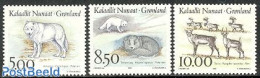 Greenland 1993 Animals 3v, Mint NH, Nature - Animals (others & Mixed) - Deer - Dogs - Ongebruikt