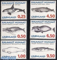 Greenland 1996 Whales 6v, Mint NH, Nature - Sea Mammals - Ongebruikt