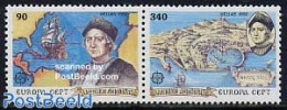 Greece 1992 Europa, Discovery Of America 2v [:], Mint NH, History - Transport - Various - Europa (cept) - Explorers - .. - Nuevos