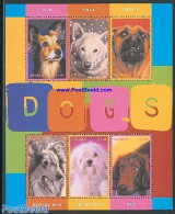 Guyana 2001 Film Dogs 6v M/s, Mint NH, Nature - Performance Art - Dogs - Movie Stars - Actores