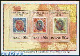 Iceland 1993 Stamp Day S/s, Mint NH, Various - Stamp Day - Stamps On Stamps - Maps - Nuovi