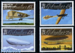 Gibraltar 2010 Aviation 4v, Mint NH, Transport - Aircraft & Aviation - Zeppelins - Vliegtuigen