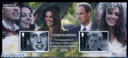 Isle Of Man 2010 Prince William Engagement S/s, Mint NH, History - Kings & Queens (Royalty) - Royalties, Royals