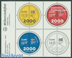Aland 2000 New Millennium S/s, Mint NH, Various - New Year - Round-shaped Stamps - Nouvel An