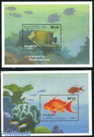 Maldives 1989 Fish 2 S/s, Mint NH, Nature - Fish - Fische