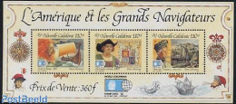 New Caledonia 1992 Columbian Stamp Expo S/s, Mint NH, History - Transport - Explorers - Philately - Ships And Boats - Ongebruikt