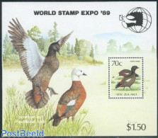 New Zealand 1989 Stamp Expo, Birds S/s, Mint NH, Nature - Birds - Ducks - Philately - Ongebruikt