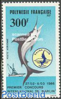 French Polynesia 1986 Fishing 1v, Mint NH, Nature - Transport - Fish - Fishing - Ships And Boats - Ungebraucht
