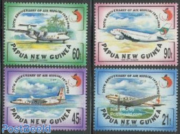 Papua New Guinea 1993 Air Niugini 4v, Mint NH, Transport - Fokker Airplanes - Aircraft & Aviation - Vliegtuigen