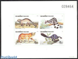 Thailand 1991 Animals S/s Imperforated, Mint NH, Nature - Animals (others & Mixed) - Cat Family - Thailand