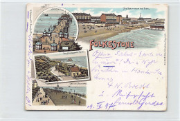 England - FOLKESTONE - Year 1897 - LITHO - Small Size Forerunner Postcard - Publ. G. Blümlein & Co. - Folkestone
