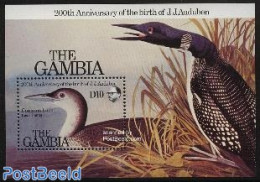 Gambia 1985 J.J. Audubon S/s, Mint NH, Nature - Birds - Ducks - Art - Paintings - Gambie (...-1964)