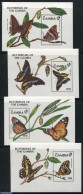 Gambia 1991 Butterflies 4 S/s, Mint NH, Nature - Butterflies - Gambia (...-1964)