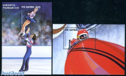 Gambia 1997 Olympic Winter Games 2 S/s, Mint NH, Sport - (Bob) Sleigh Sports - Olympic Winter Games - Skating - Wintersport (Sonstige)