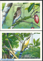 Grenada Grenadines 1990 Birds 2 S/s, Mint NH, Nature - Birds - Grenada (1974-...)