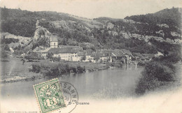 Suisse - Saint-Ursanne (JU) Vue Générale - Ed. Burgy, Lith.  - Saint-Ursanne