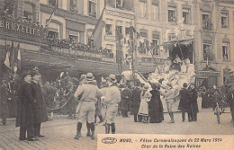 Belgique - MONS (Hainaut) Fêtes Carnavalesques Du 22 Mars 1914 - Char De La Reine Des Reines - Mons