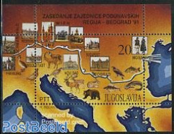 Yugoslavia 1991 Danube Cities Conference S/s, Mint NH, History - Nature - Various - Europa Hang-on Issues - Animals (o.. - Ungebraucht