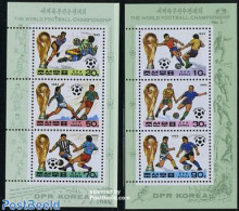 Korea, North 1993 World Cup Football USA 2 M/s, Mint NH, Sport - Football - Korea (Nord-)