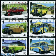 Jersey 2011 Autobus History On Jersey 6v, Mint NH, Transport - Automobiles - Coches
