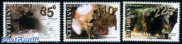 Netherlands Antilles 2001 Caves 3v, Mint NH, History - Nature - Various - Geology - Animals (others & Mixed) - Bats - .. - Aardrijkskunde