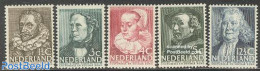 Netherlands 1938 Famous Persons 5v, Mint NH, Science - Chemistry & Chemists - Art - Authors - Self Portraits - Nuevos