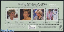 Niue 1998 Death Of Diana S/s, Mint NH, History - Charles & Diana - Kings & Queens (Royalty) - Royalties, Royals
