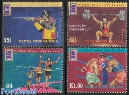 Papua New Guinea 1996 Olympic Games Atlanta 4v, Mint NH, Sport - Boxing - Olympic Games - Shooting Sports - Weightlift.. - Boxeo
