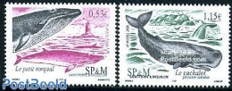 Saint Pierre And Miquelon 2006 Whales 2v, Mint NH, Nature - Various - Sea Mammals - Lighthouses & Safety At Sea - Leuchttürme