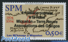 Saint Pierre And Miquelon 2004 Overprint 1v, Mint NH, Various - Maps - Geography