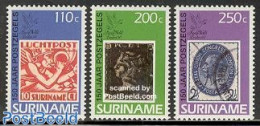 Suriname, Republic 1990 Penny Black 150th Anniversary 3v, Mint NH, Stamps On Stamps - Timbres Sur Timbres