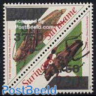 Suriname, Republic 2002 Insects Overprint 2v [:], Mint NH, Nature - Insects - Suriname