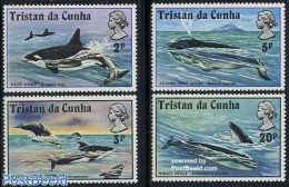 Tristan Da Cunha 1975 Whales 4v, Mint NH, Nature - Sea Mammals - Tristan Da Cunha