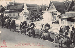 Cambodge - PHNOM PENH - Eléphants Du Roi, Harnachés Pour La Promenade - Ed. P. Dieulefils 1627 - Cambodia