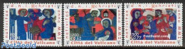 Vatican 2001 Christmas 3v, Mint NH, Religion - Christmas - Nuevos