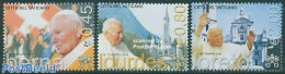 Vatican 2005 Pope Travels 3v, Mint NH, Religion - Churches, Temples, Mosques, Synagogues - Pope - Religion - Nuevos