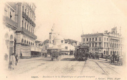 ALGER - Boulevard De La République Et Grande Mosquée, Tramway - Alger