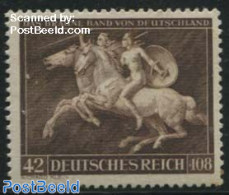 Germany, Empire 1941 Horse Races, Brown Band 1v, Mint NH, Nature - Horses - Neufs