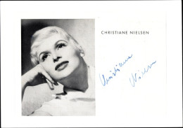Photo Autogramm Schauspielerin Christiane Nielsen, Portrait - Schauspieler