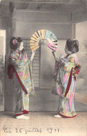 Japan - Geisha - Women Playing With A Fan - Other & Unclassified