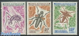 French Antarctic Territory 1972 Insects 3v, Mint NH, Nature - Insects - Ungebraucht