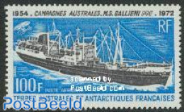 French Antarctic Territory 1973 Antarctic Ship Traffic 1v, Mint NH, Transport - Ships And Boats - Ungebraucht