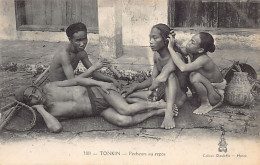 Viet Nam - TONKIN - Pêcheurs Au Repos - Ed. P. Dieulefils 3101 - Viêt-Nam